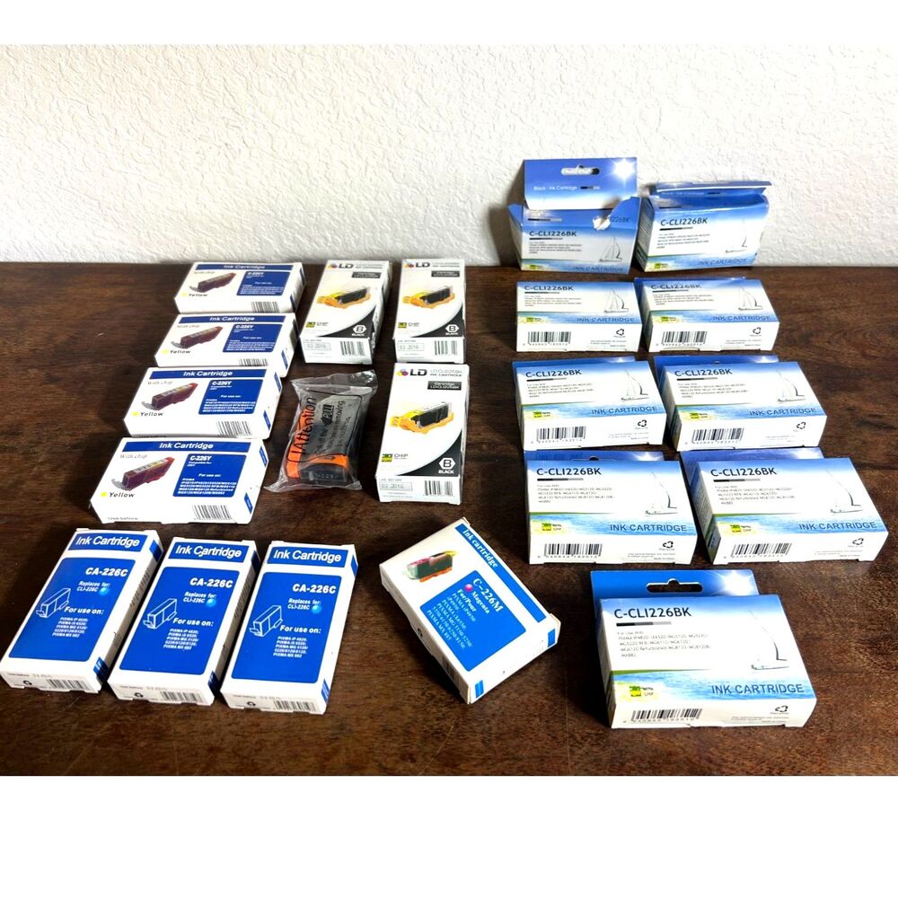 Canon Pixma Compatible Ink Cartridge Lot Replacement Boxes Mixed Colors Expired